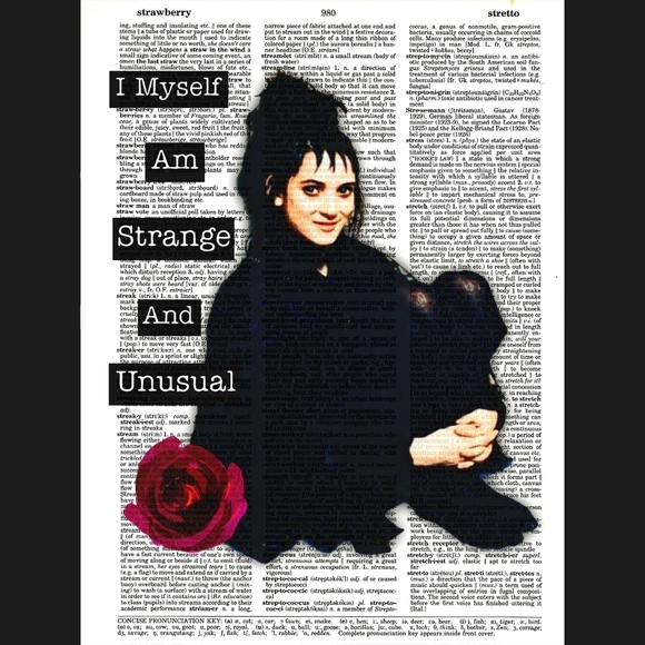 Beetlejuice Gothic Strange Unusual Dictionary Art - Picture 4 of 4